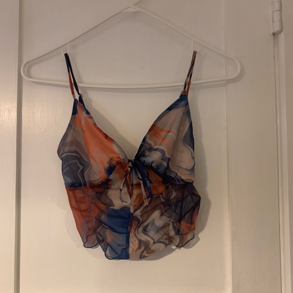 Bershka Tops - BERSHKA MULTI COLOR MESH CROPPED TANK